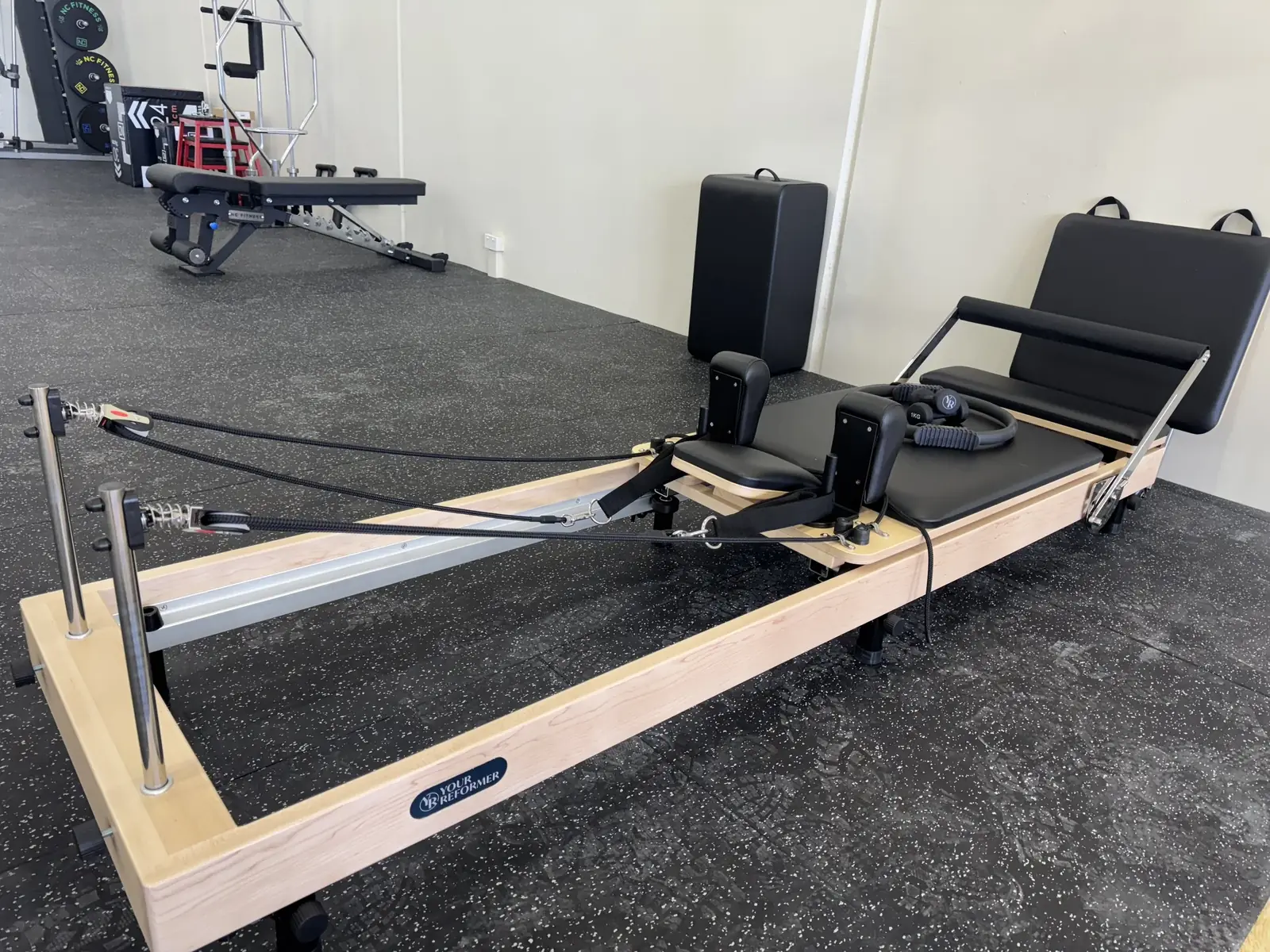 A Pilates reformer in the studio at Gippsland Wellness Co, Traralgon